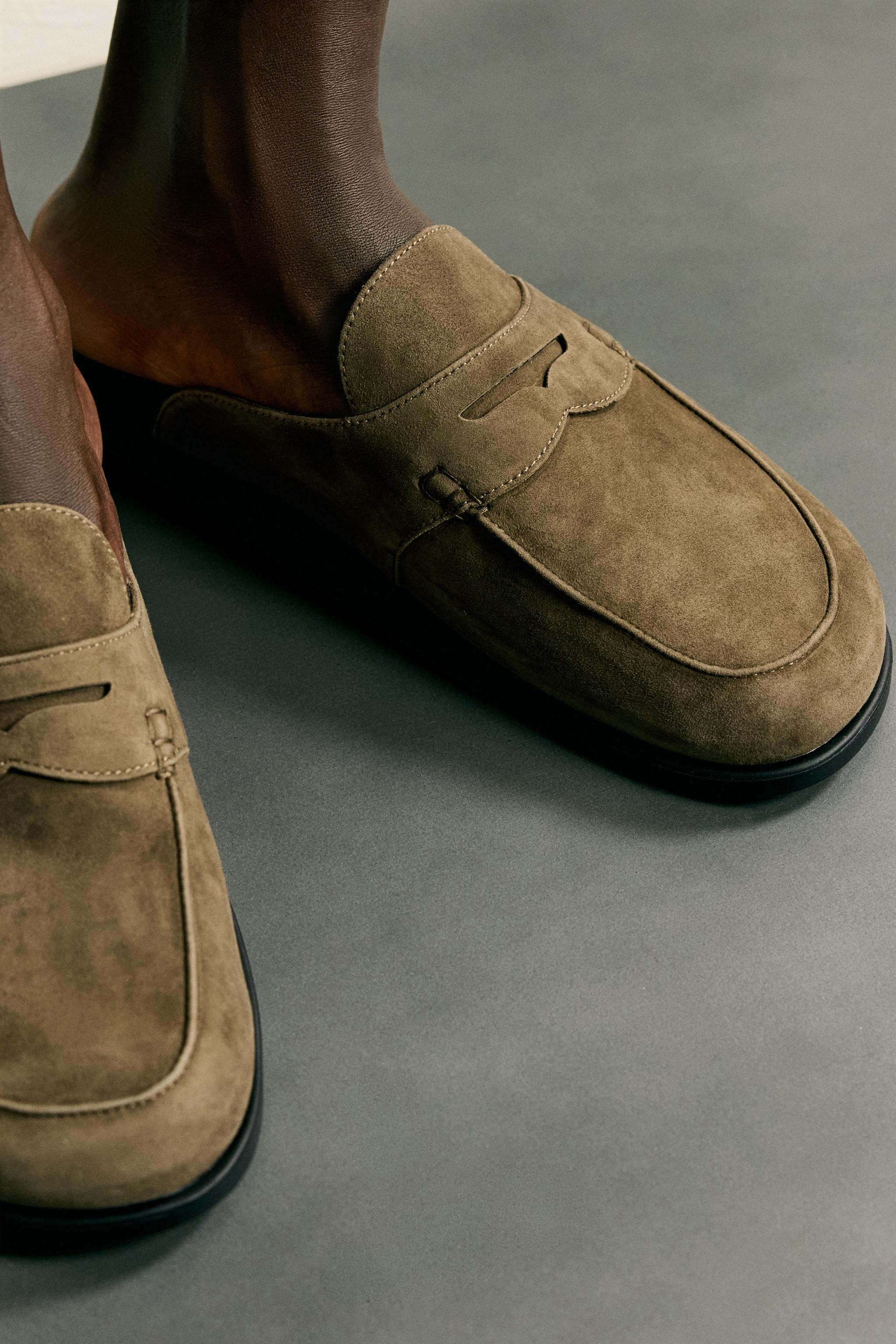 SPLIT LEATHER CLOGS